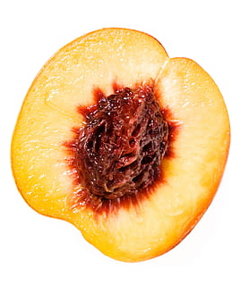 peach, half, slice, fruit, sliced, isolated, vegetarian, ripe HD wallpaper