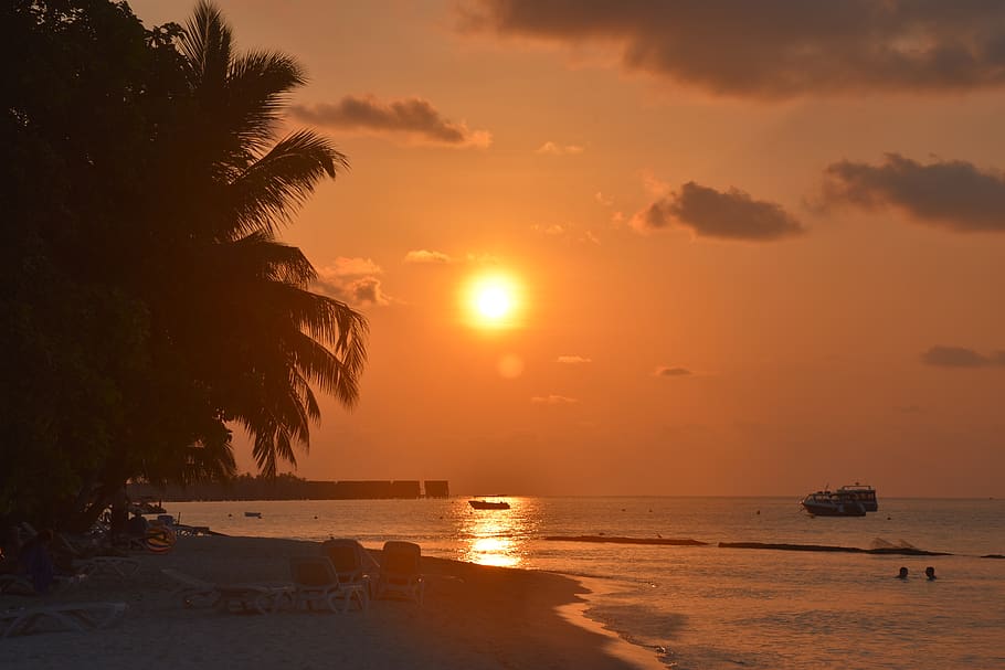 sunset, sky, water, sea, beauty in nature, beach, scenics - nature HD wallpaper