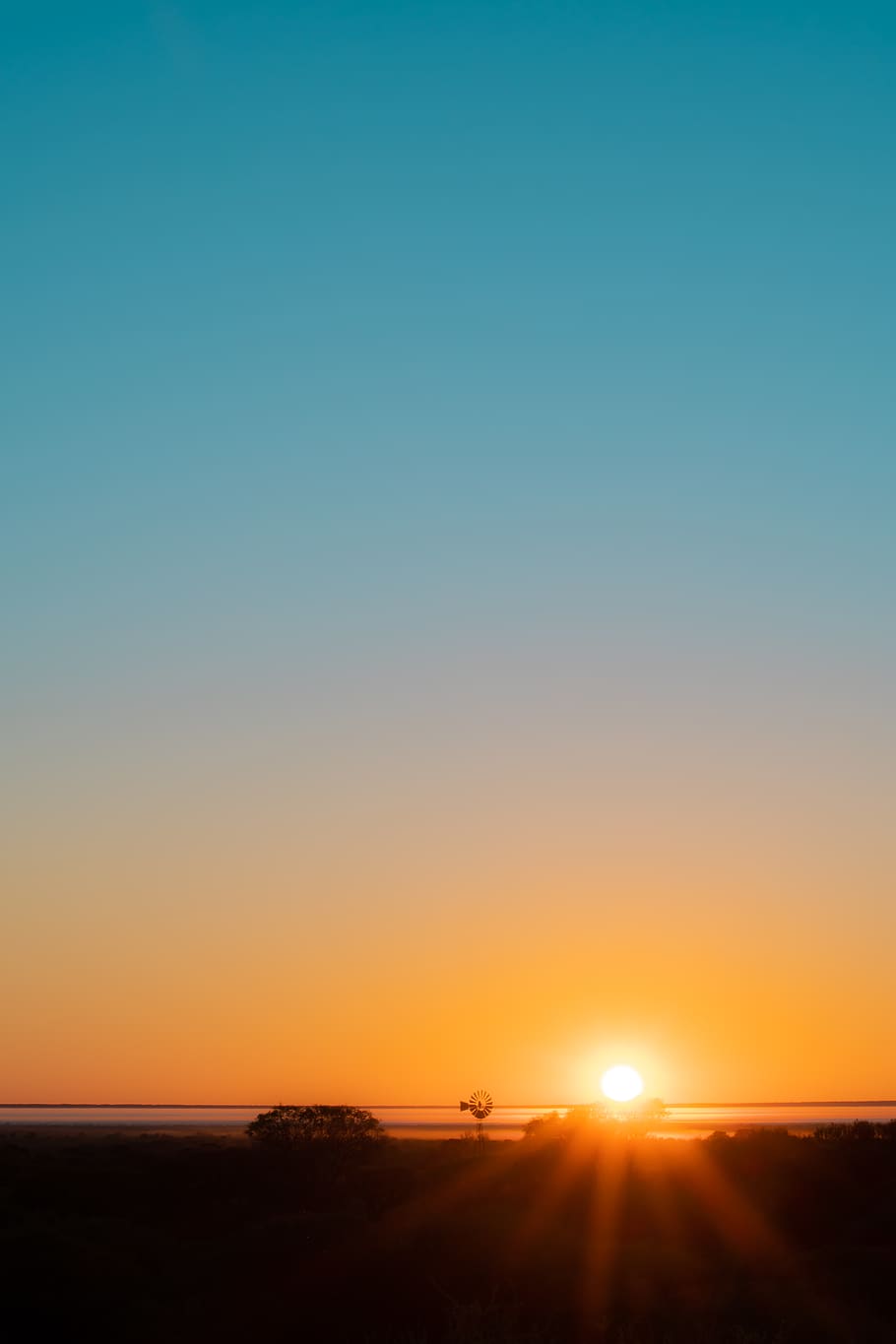 sunrise view, dawn, red sky, outdoors, nature, dusk, sunset, leonora HD wallpaper