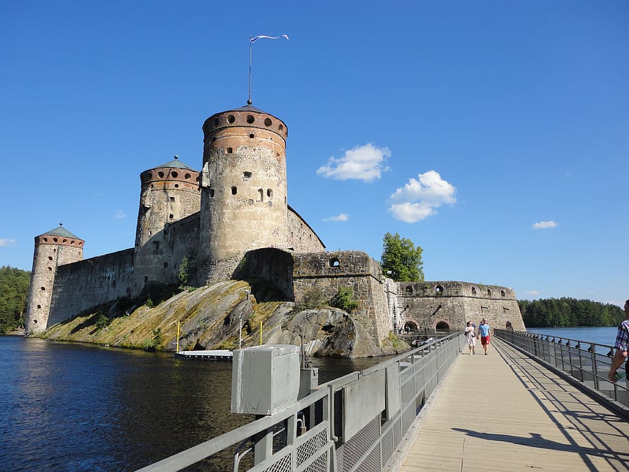 finland, savonlinna, castle, architecture, built structure