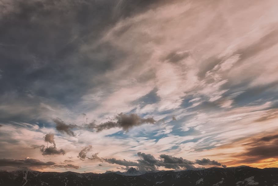 Scenic View of Sky During Dawn, 4k wallpaper, cloudiness, clouds HD wallpaper