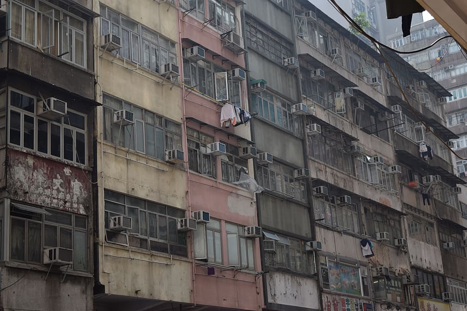 hong kong, slum, china, alley, street, asian, city, urban, architecture, HD wallpaper