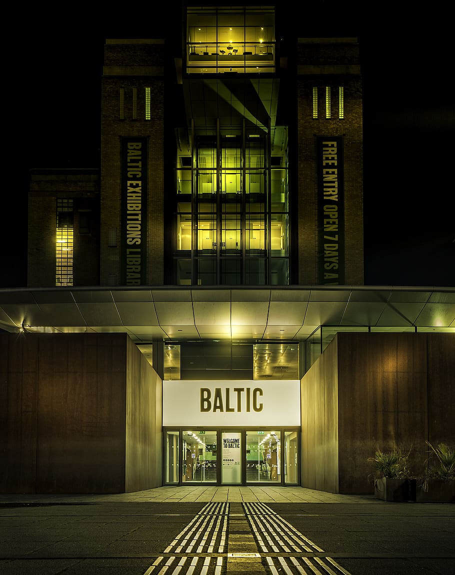 Baltic Building, architecture, facade, illuminated, light, sign HD wallpaper
