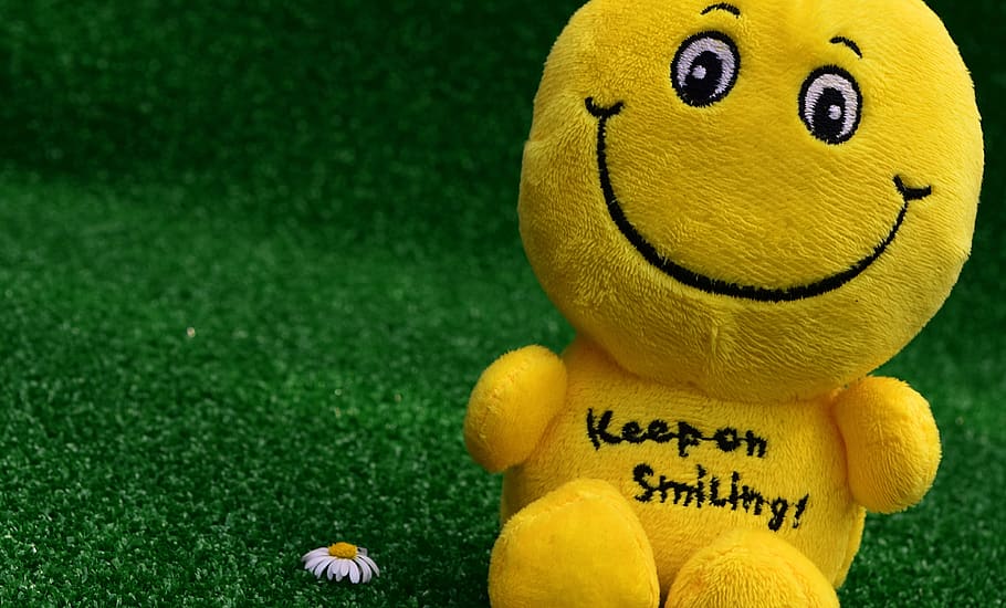 smiley, happy, funny, laugh, emoticon, emotion, yellow, cute, HD wallpaper