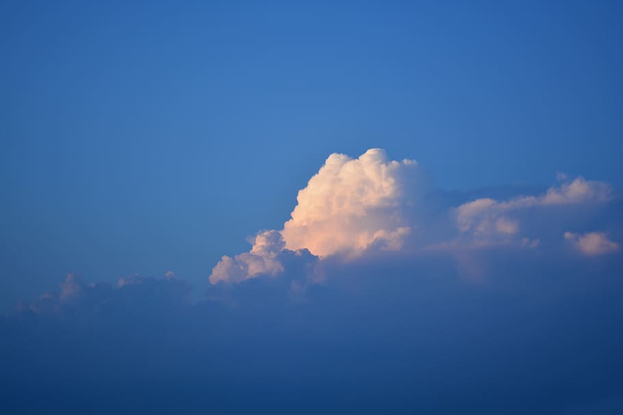 clouds, blue, sky, nature, summer, holiday, beauty, quiet, cloud - sky HD wallpaper