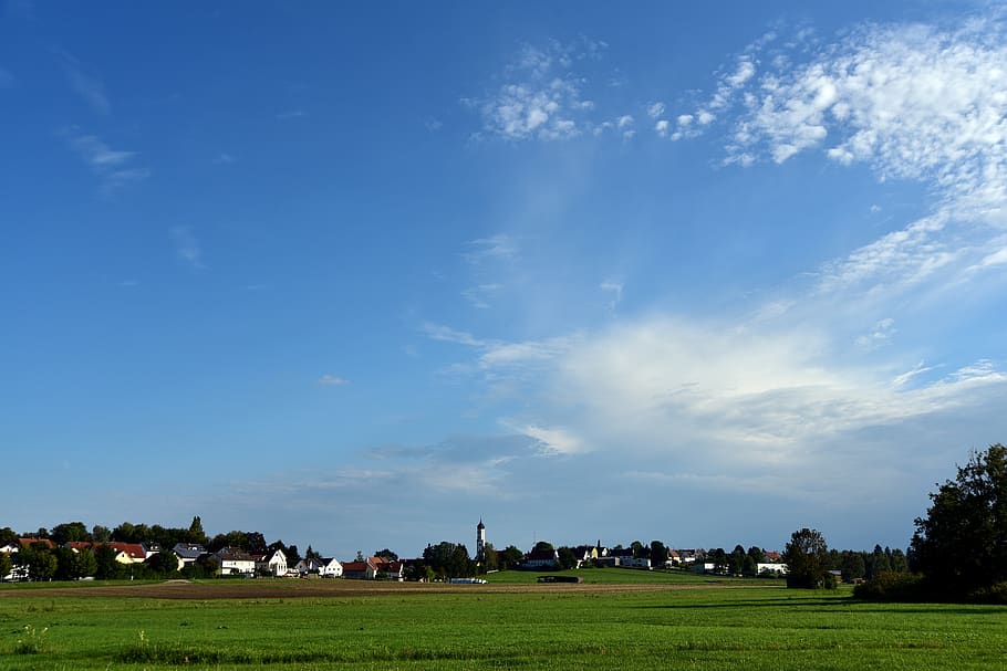 village, rural, bavaria, landscape, nature, summer, scenic, HD wallpaper