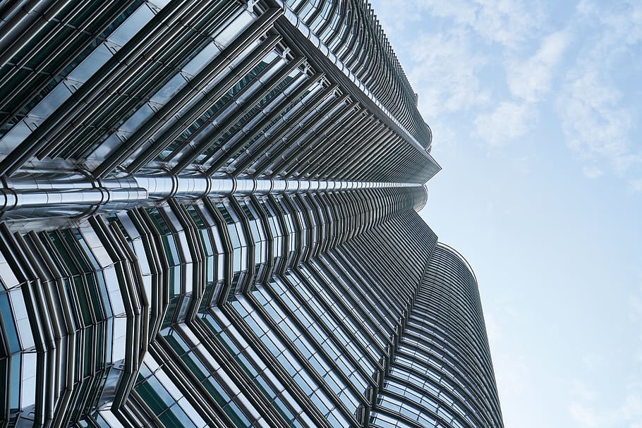 Low Angle Photography of High-rise Buildings, architectural design HD wallpaper