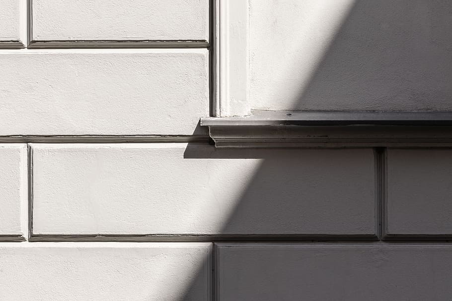 white concrete walling, poland, wrocław, minimal, window, white space HD wallpaper