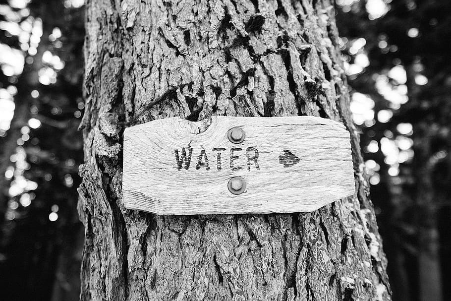 Grayscale Photography of Water Signage, arrow, direction, guide HD wallpaper