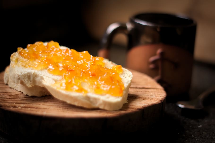 breakfast, cup, jam, toast, drink, you, coffee, hot, drinks HD wallpaper