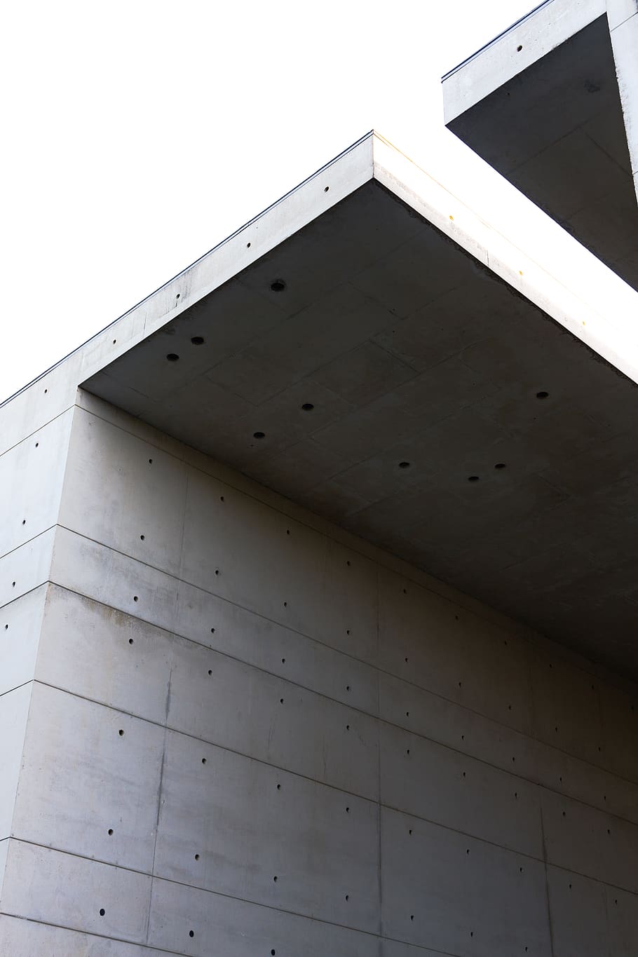 white concrete wall and ceiling, building, office building, architecture HD wallpaper