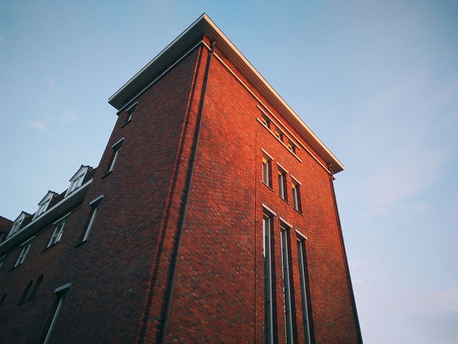 netherlands, eindhoven, house, architecture, sunset, brick HD wallpaper