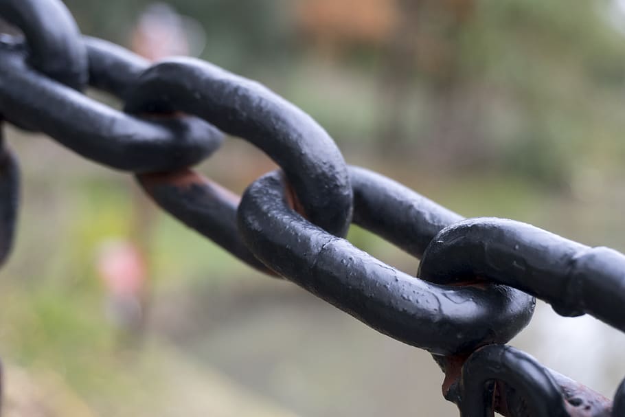 chain, metal, link, steel, connection, strength, iron, links, HD wallpaper