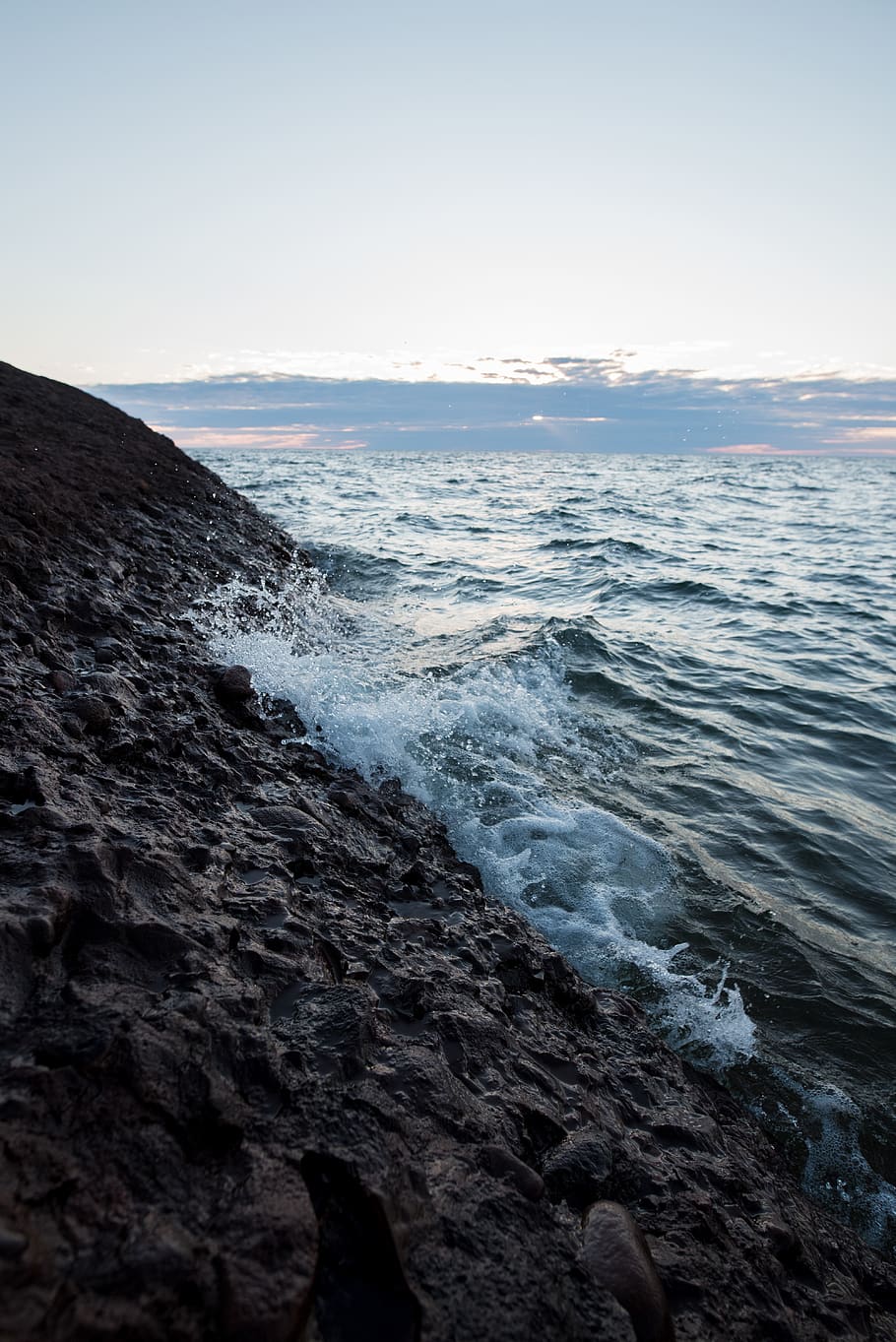 splash, water, waves, rocky, cool, blue, deep, cold, ice, sunset HD wallpaper