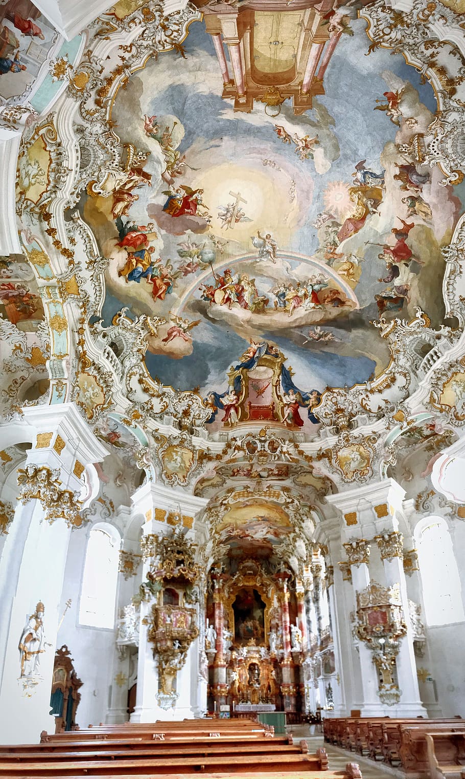 wieskirche, church, bavaria, rococo, christianity, religion, HD wallpaper