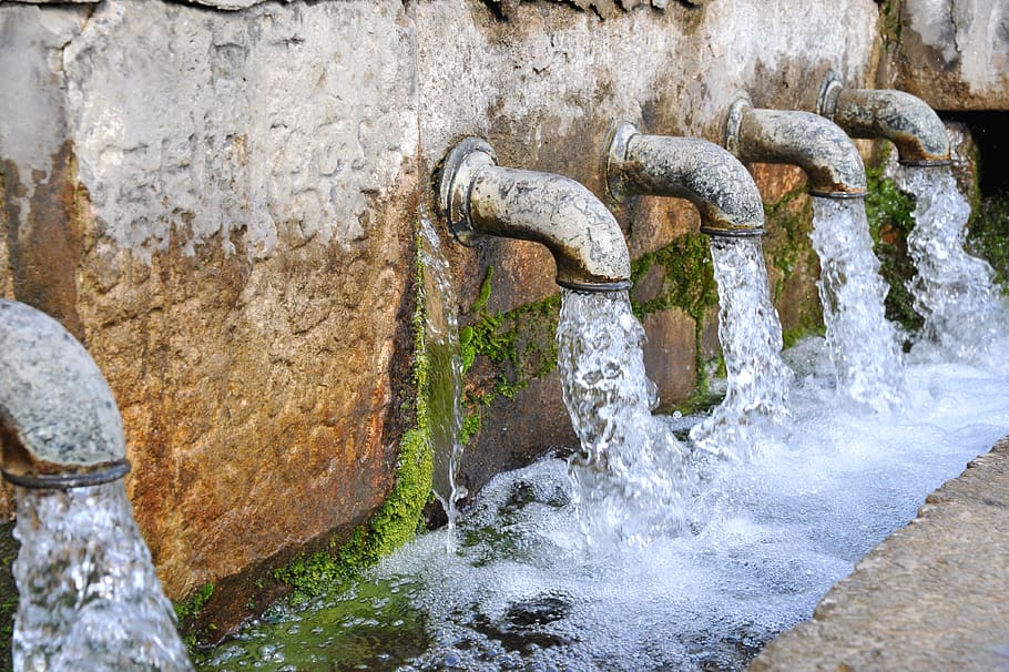 spain, ubrique, water, spring, fountain, old, motion, flowing water HD wallpaper