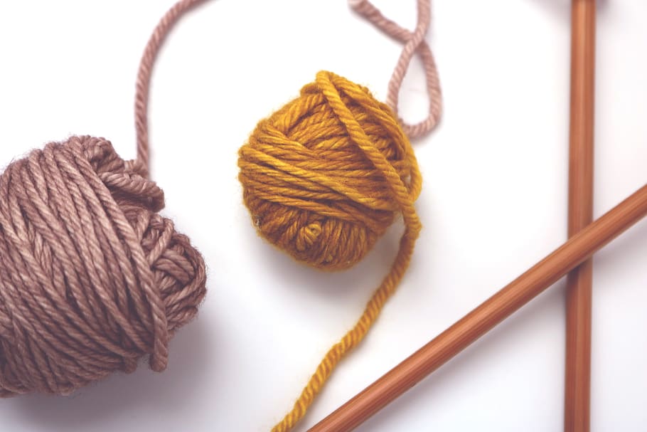 knitting, knitting needles, yarn, craft, winter, knitted, wool, HD wallpaper