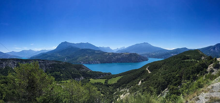 landscape, nature, mountains, sky, scenics - nature, water HD wallpaper