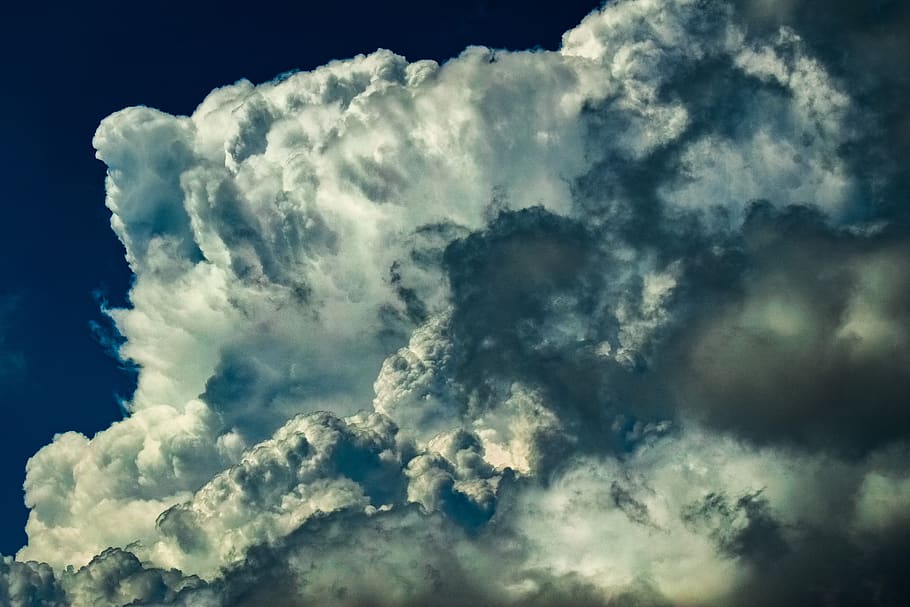 clouds, dramatic, cumulus, sky, weather, nature, light, stormy HD wallpaper