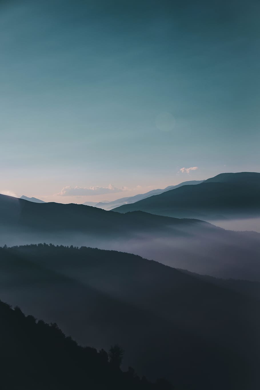 aerial photo of forest during daytime, mountain, cloud, tree HD wallpaper