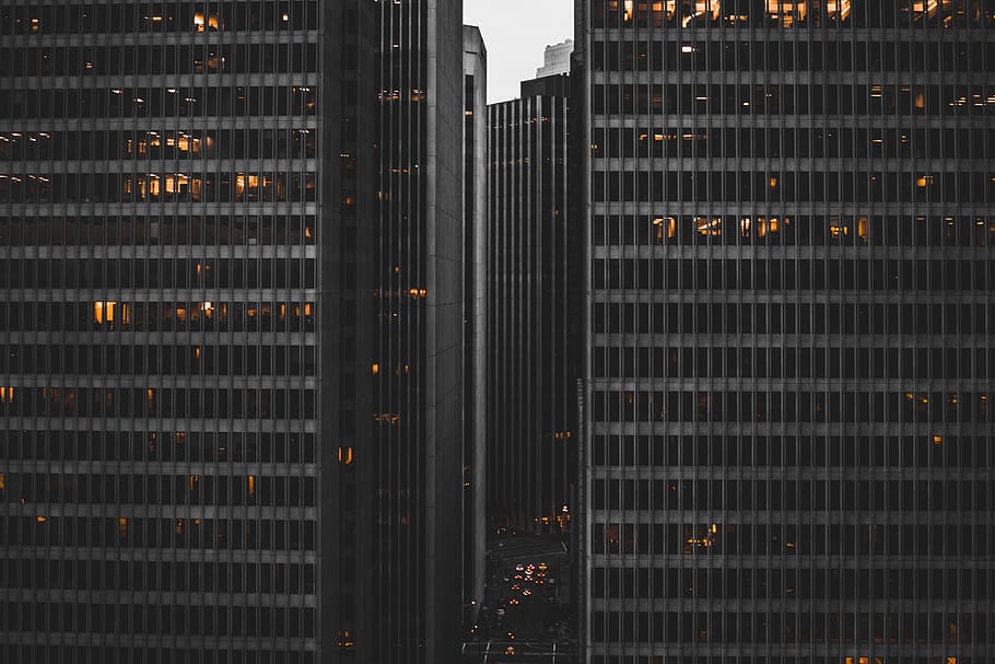 high-rise buildings, urban, town, city, high rise, office building HD wallpaper