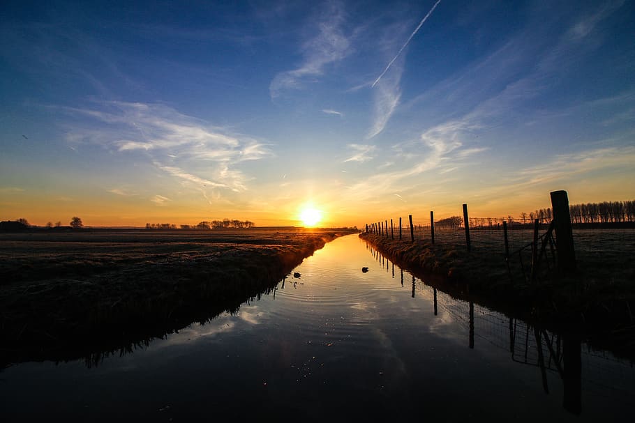 outdoors, nature, sunlight, flare, sky, dawn, dusk, sunset HD wallpaper