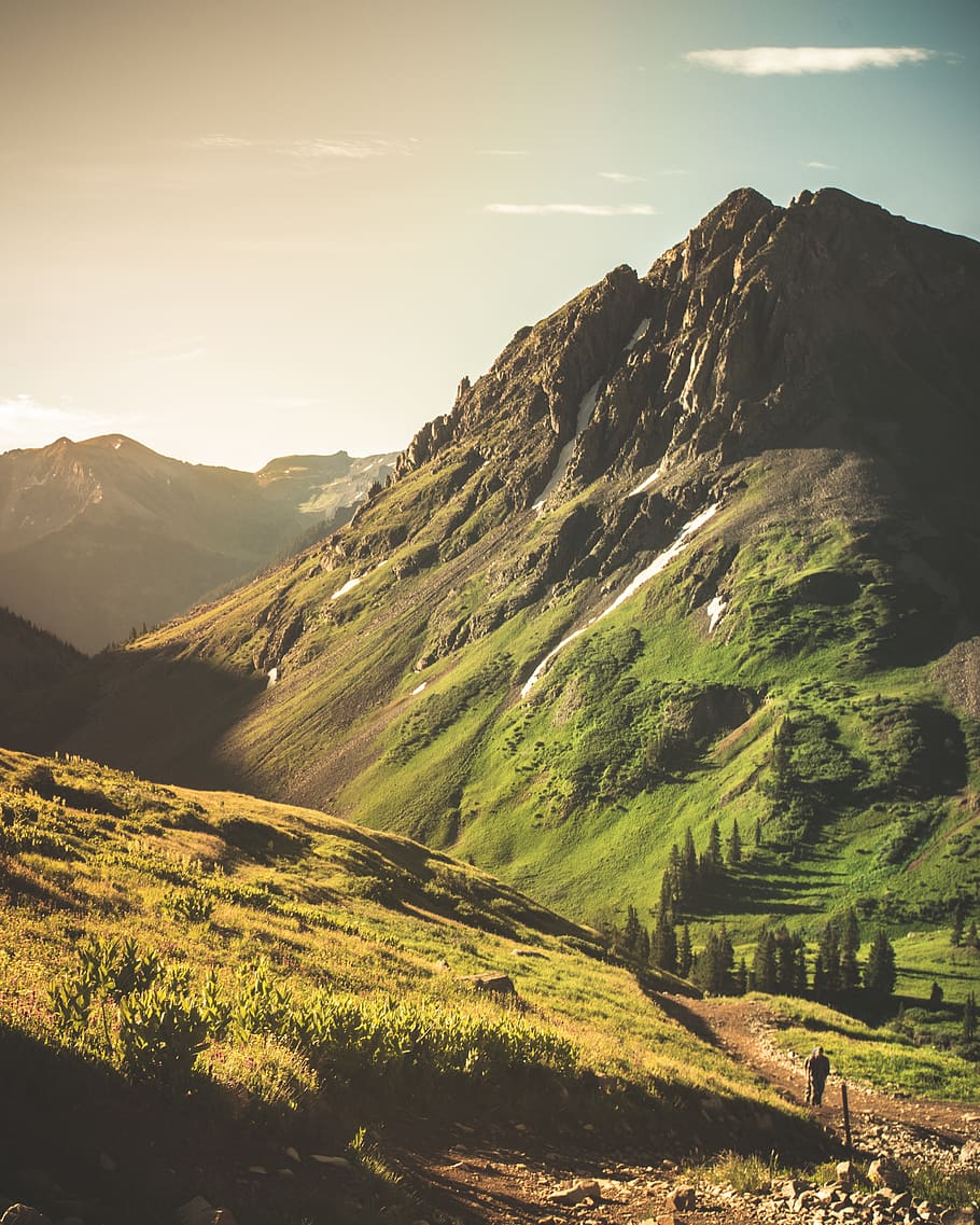 mountains during daytime, nature, crest, outdoors, mountain range HD wallpaper