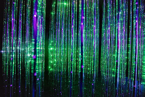 light, lighting, neon, laser, art, graphics, glitter, led, aluminium HD wallpaper