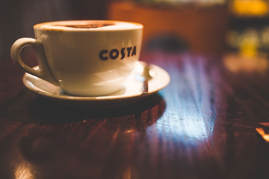 White Ceramic Cup and Saucer Latte, caffeine, coffee, drink, espresso HD wallpaper