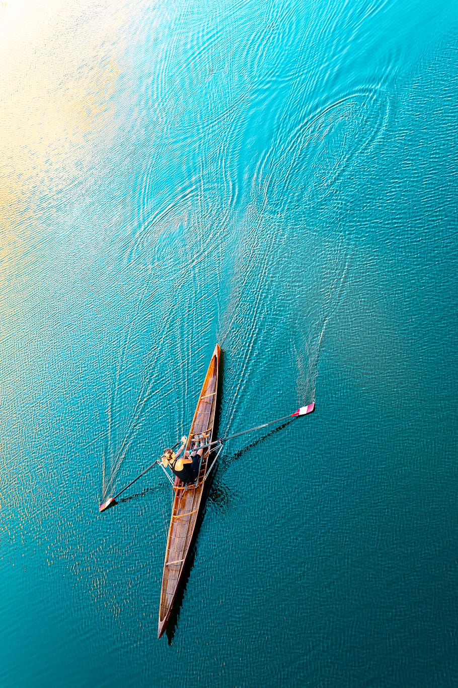 boat floating on sea, water, nature, high angle view, no people HD wallpaper
