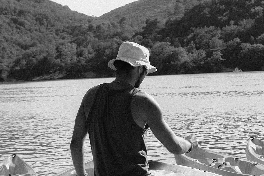 apparel, hat, clothing, human, person, france, water, esparron de verdon HD wallpaper