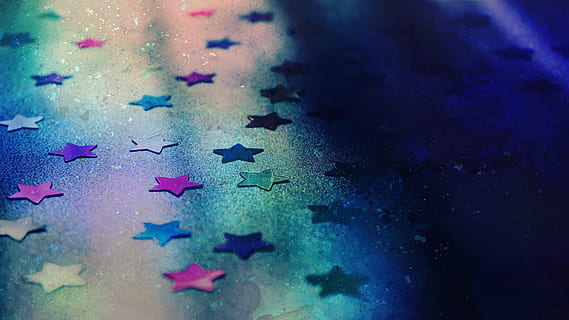 stars, sparkle, glitter, pattern, wallpaper, confettie, blue HD wallpaper