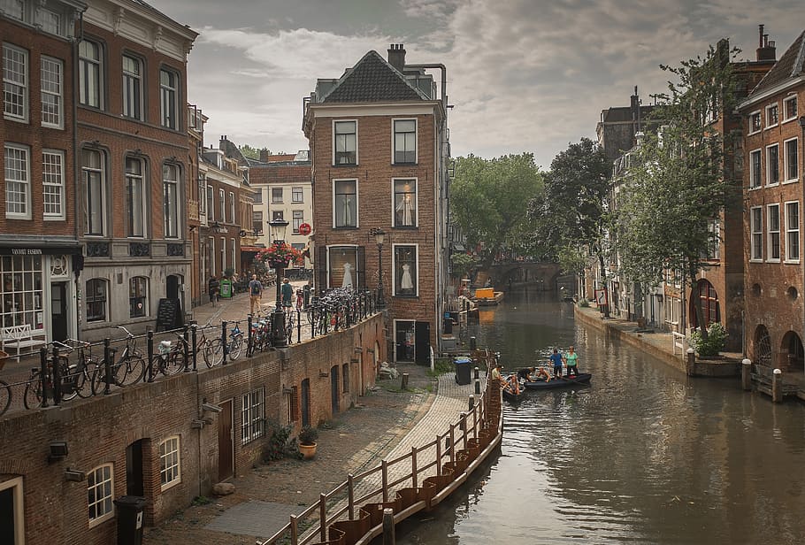 HD wallpaper: utrecht, netherlands, utrecht canals, summer, built