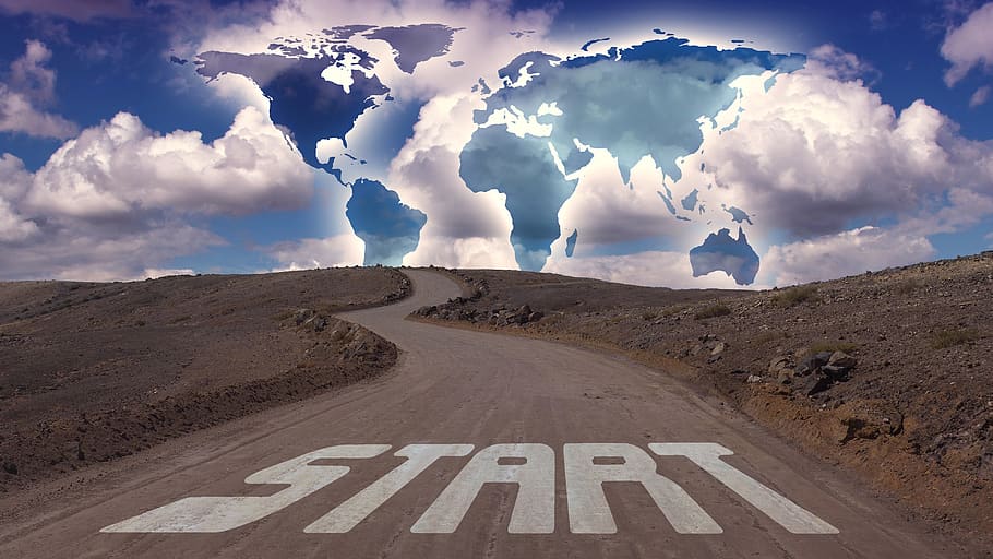 road, start, world, continents, globalization, beginning, intention HD wallpaper