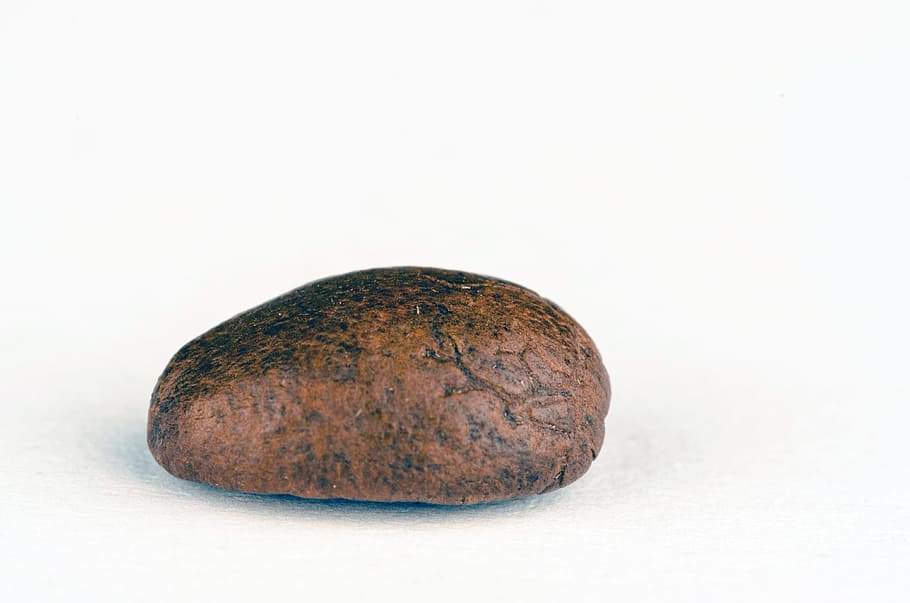 Brown and Black Stone, background, bean, caffeine, close-up, coffee bean, HD wallpaper