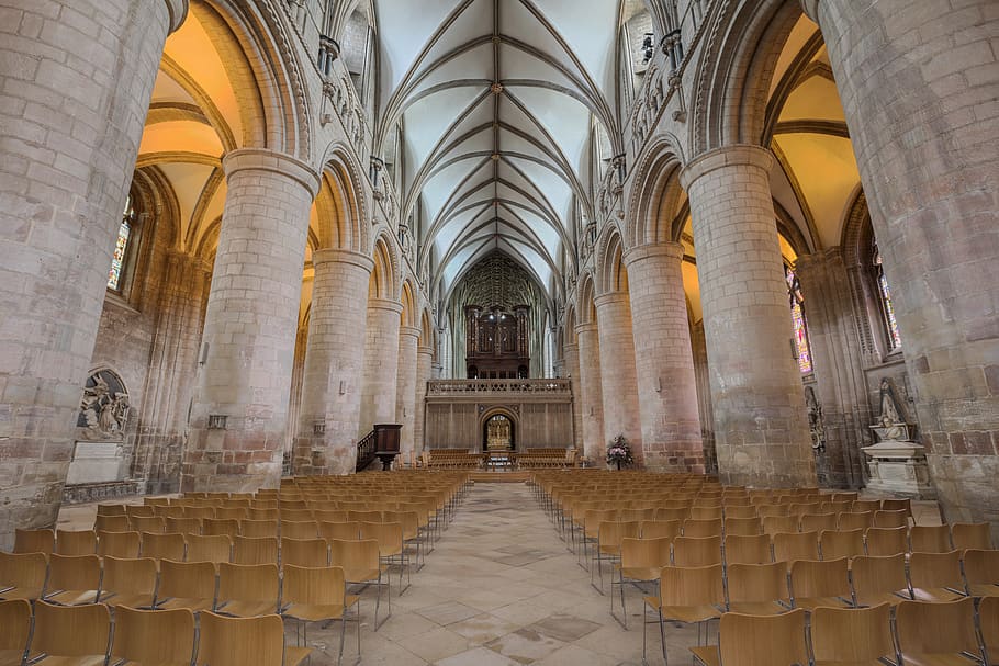 architecture, building, infrastructure, cathedral, church, interior HD wallpaper