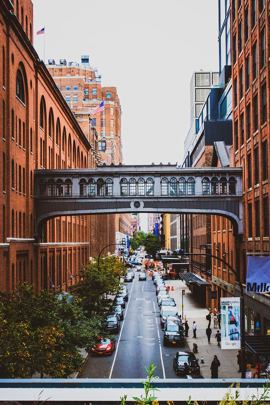 cars on road, way, overpass, united states, new york, high line, HD wallpaper