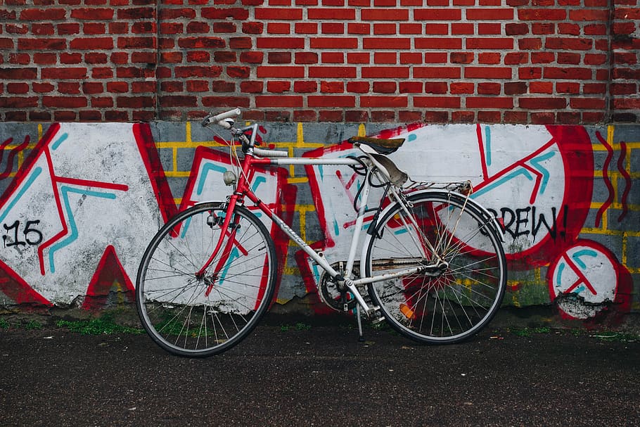 denmark, aarhus, bricks, red, bicycle, bike, transportation HD wallpaper