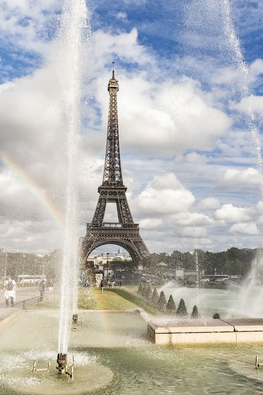 france, paris, eiffel tower, sky, tourist, holiday, fountain HD wallpaper