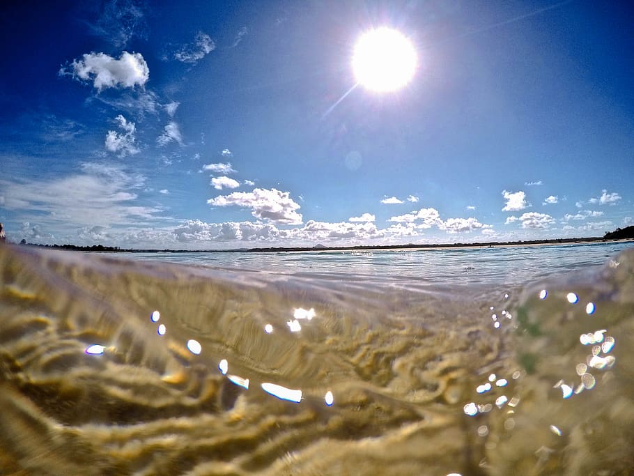 wanderlust, landscape, cloud, sun, sky, ocean, water, sea, scenics - nature HD wallpaper