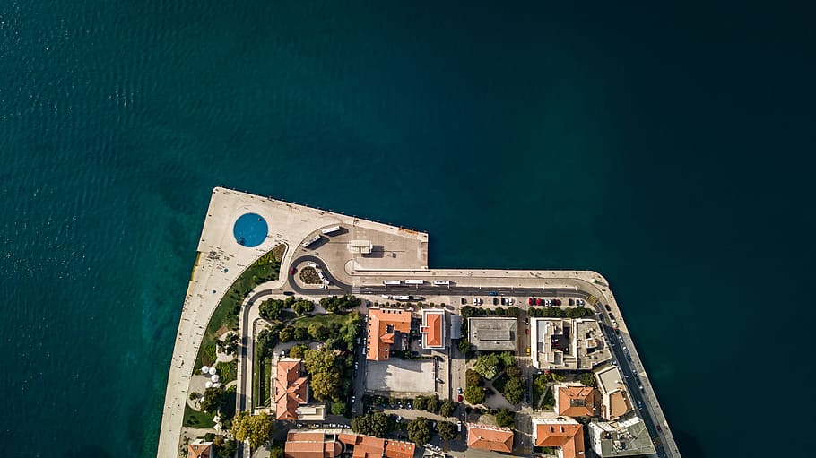 bird's eye photography high rise building, aerial, drone view HD wallpaper