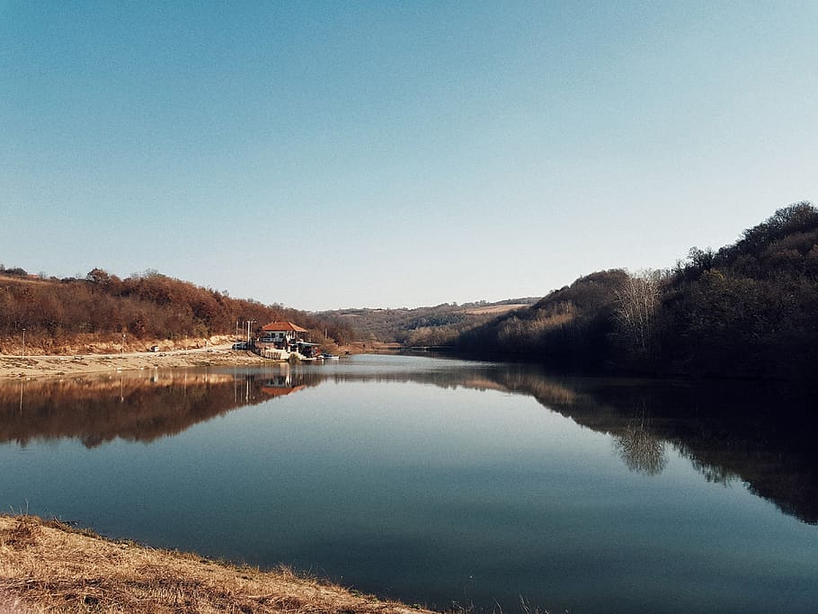 water, sky, lake, clear sky, tranquility, scenics - nature HD wallpaper