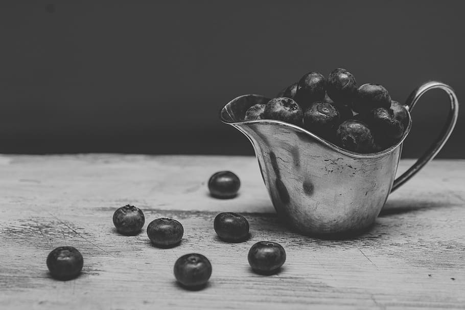 pitcher filled with berries, food and drink, table, still life HD wallpaper