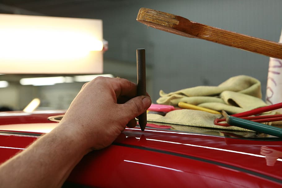 car, garage, workshop, hands, tools, paint, repair, human hand HD wallpaper