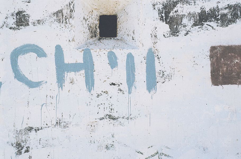 chill, white, wall, paint, text, western script, built structure HD wallpaper