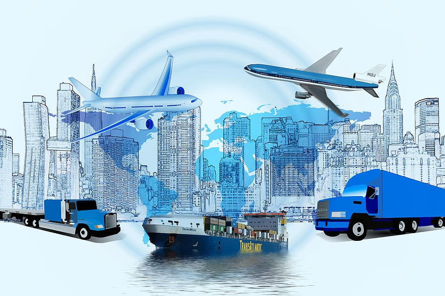 logistics, truck, frachtschiff, group, transmission, interaction