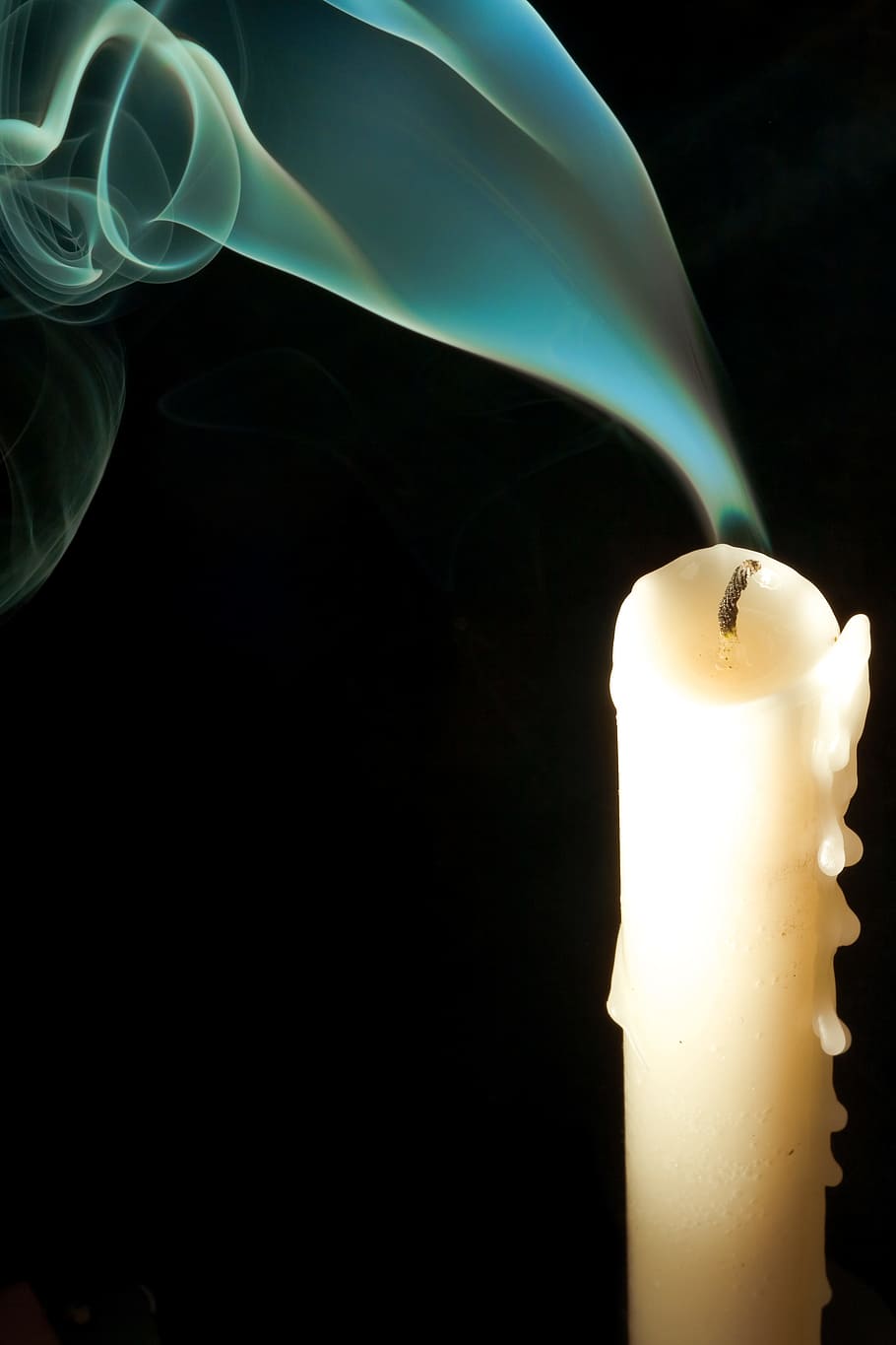 candle, wax, smoke, fire, light, burning, illuminated, indoors HD wallpaper