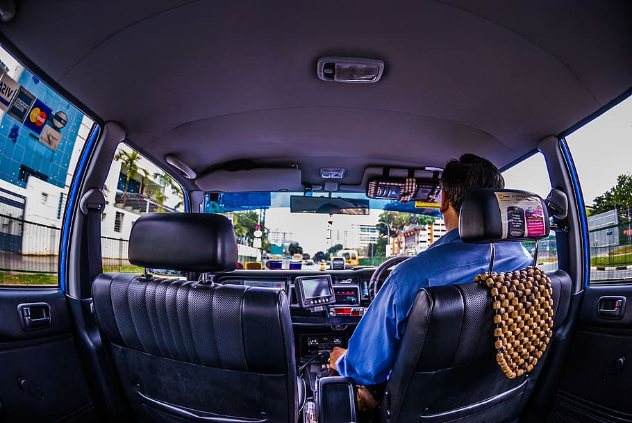 person driving vehicle during daytime, cushion, car, human, headrest, HD wallpaper