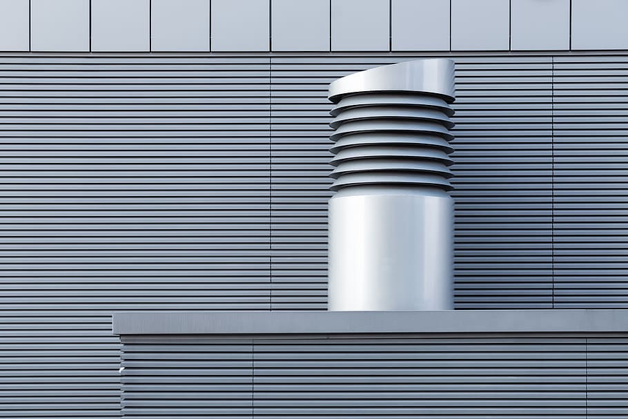 gray tube type lamp, building, metal, horizontal, ventilation HD wallpaper