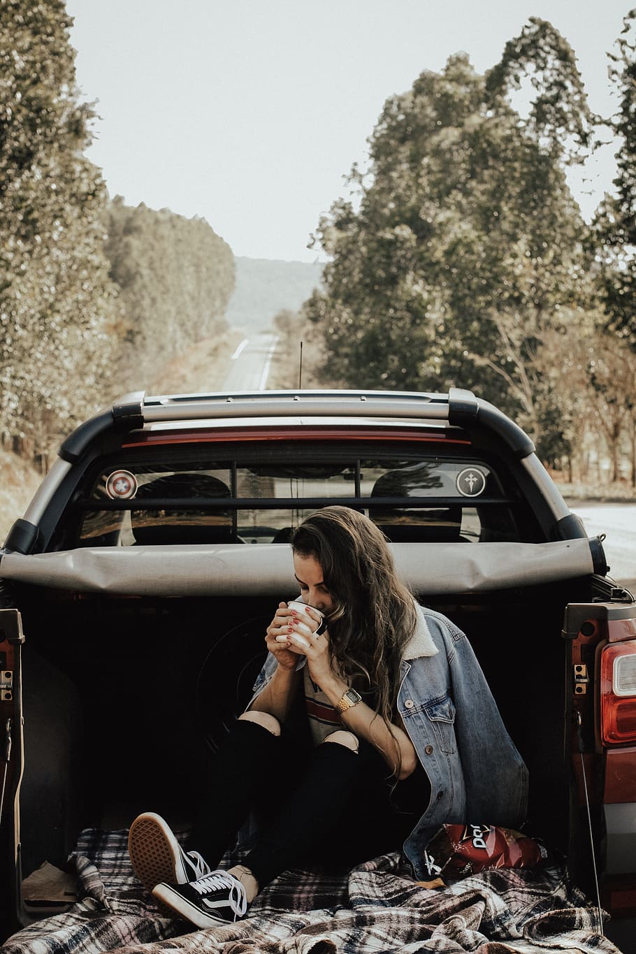 Woman Drinking, automobile, person, transportation system, vehicle HD wallpaper